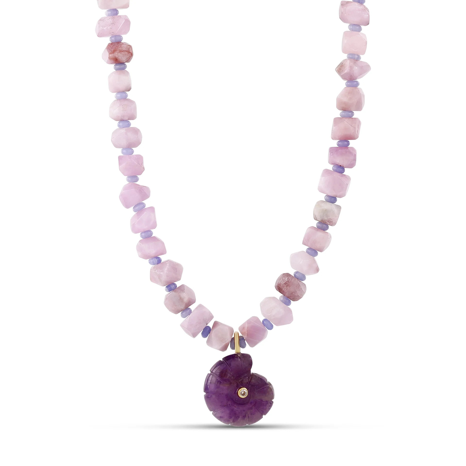 Lilac Shell Gemstone Necklace | Hannah B. Jewelry