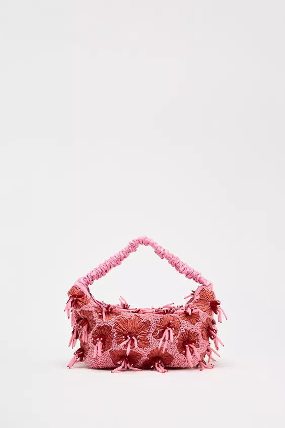 MINI BEADED BUCKET BAG | Zara UK