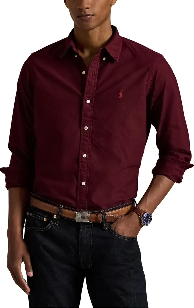 Solid Cotton Oxford Button-Down Shirt | Nordstrom
