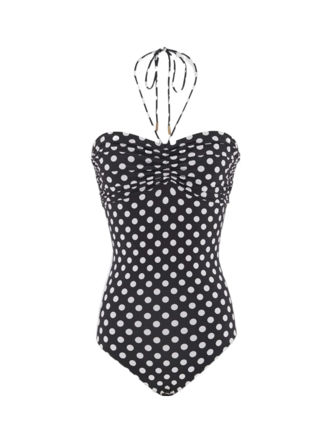 Saint Laurent Dotted Bustier Swimsuit | Senser US