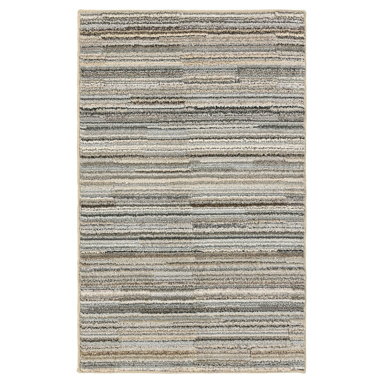 Mainstays Studio Plush Pixel 30 in. x 48 in. Polypropylene Accent Rug Tan/Gray - Walmart.com | Walmart (US)