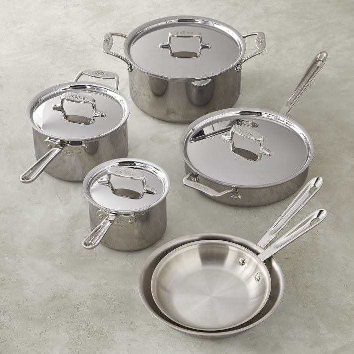 All-Clad d5 Stainless-Steel 10-Piece Cookware Set | Williams-Sonoma
