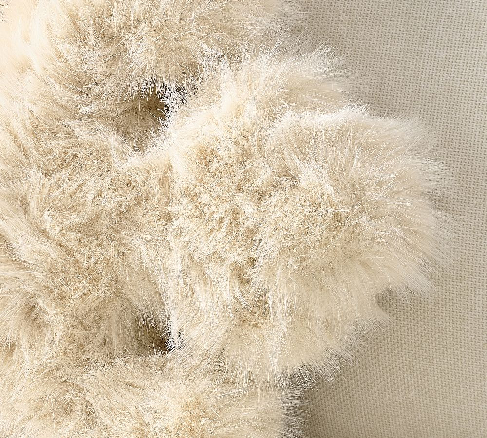 Sparkle Faux Fur Snowflake Shaped Pillow | Pottery Barn (US)