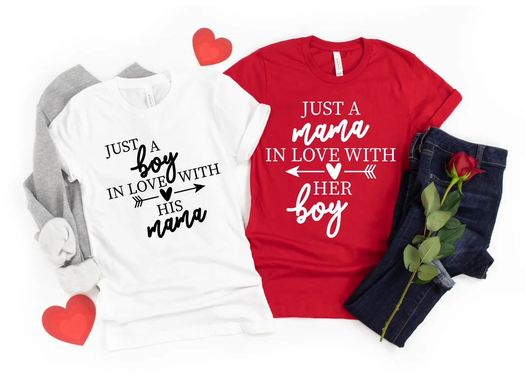 Valentine Mommy and Me, Mom and Son Shirts, Mommy and Son Shirts, Mommy and Me Valentine Shirts, ... | Etsy (US)