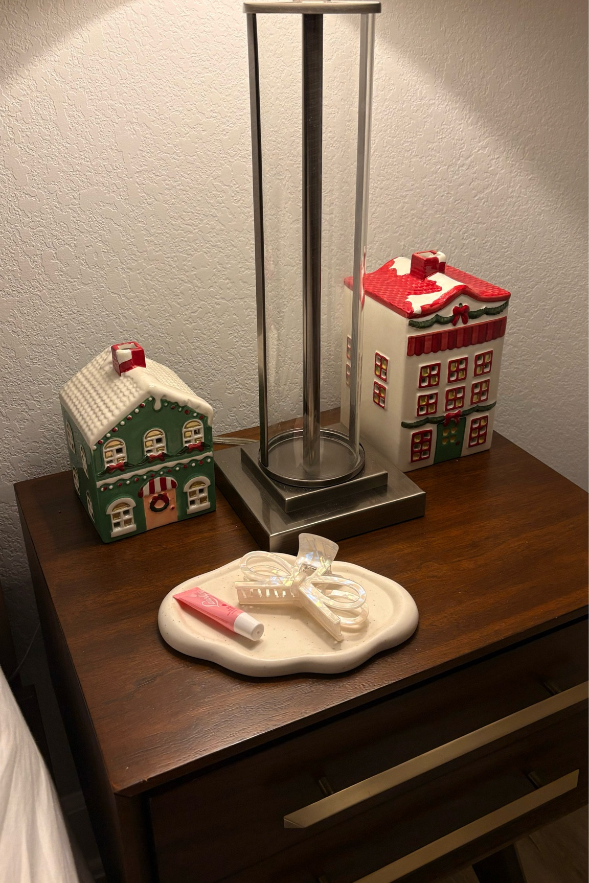 Cutie Christmas night stand 🎄 #christmasbedroom #christmashomedecor

#LTKhome #LTKSeasonal #LTKfindsunder50