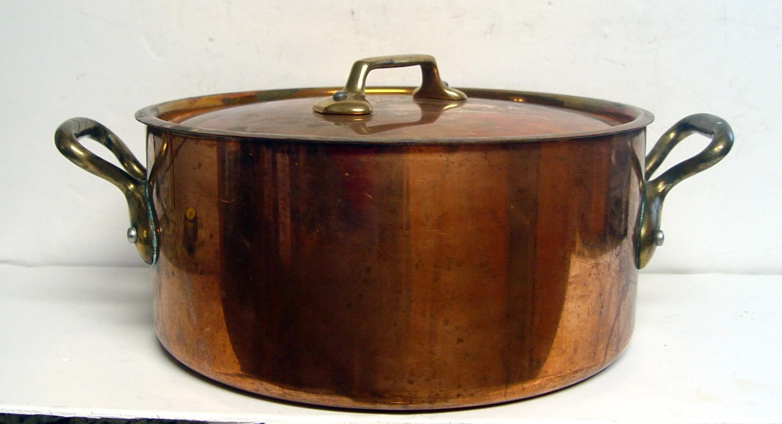 Vintage E Dehillerin? France Copper Rondeau Stock Pot with lid ~11.25" | eBay | eBay US