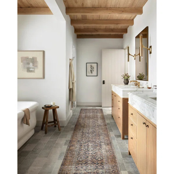 Billie Oriental Ink / Salmon Area Rug | Wayfair North America