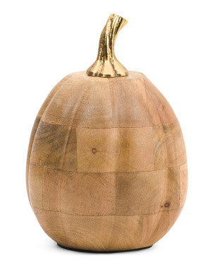 Wooden Pumpkin With Aluminum Stem | Decor | Marshalls | Marshalls