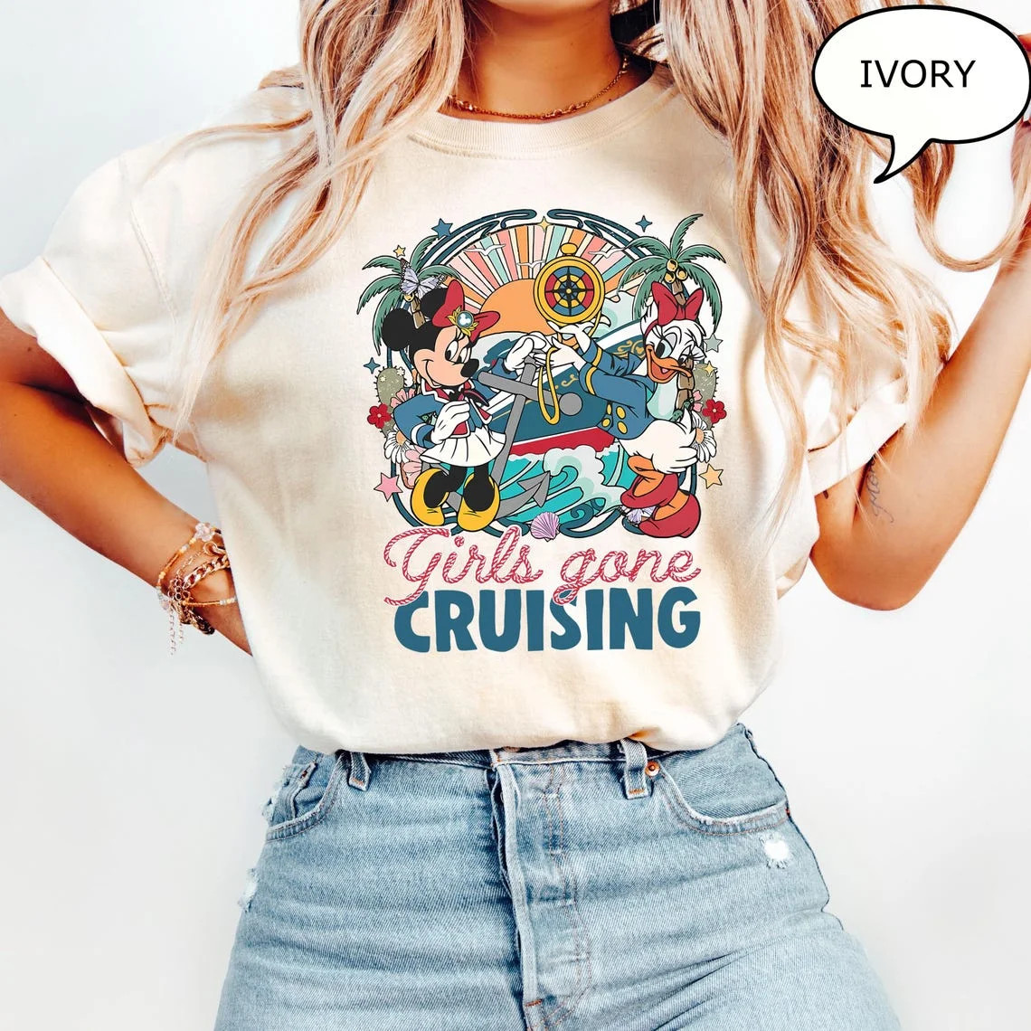 Disney Girls Cruise T-Shirt, Minnie And Daisy Cruise Shirt, Disney Cruise Shirt, Disney Girls Tri... | Walmart (US)