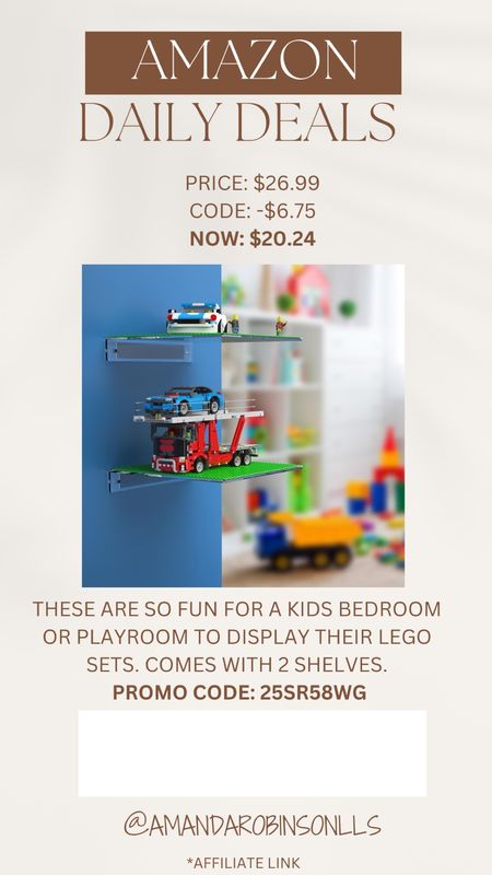 Amazon Daily Deals
Lego display shelves

#LTKsalealert #LTKfindsunder50 #LTKkids