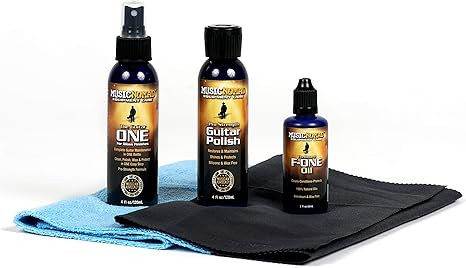 MusicNomad Guitar Complete Cleaning & Care Kit: Cleaner, Polish, Fretboard Oil & 2 Cloths (MN108) | Amazon (US)