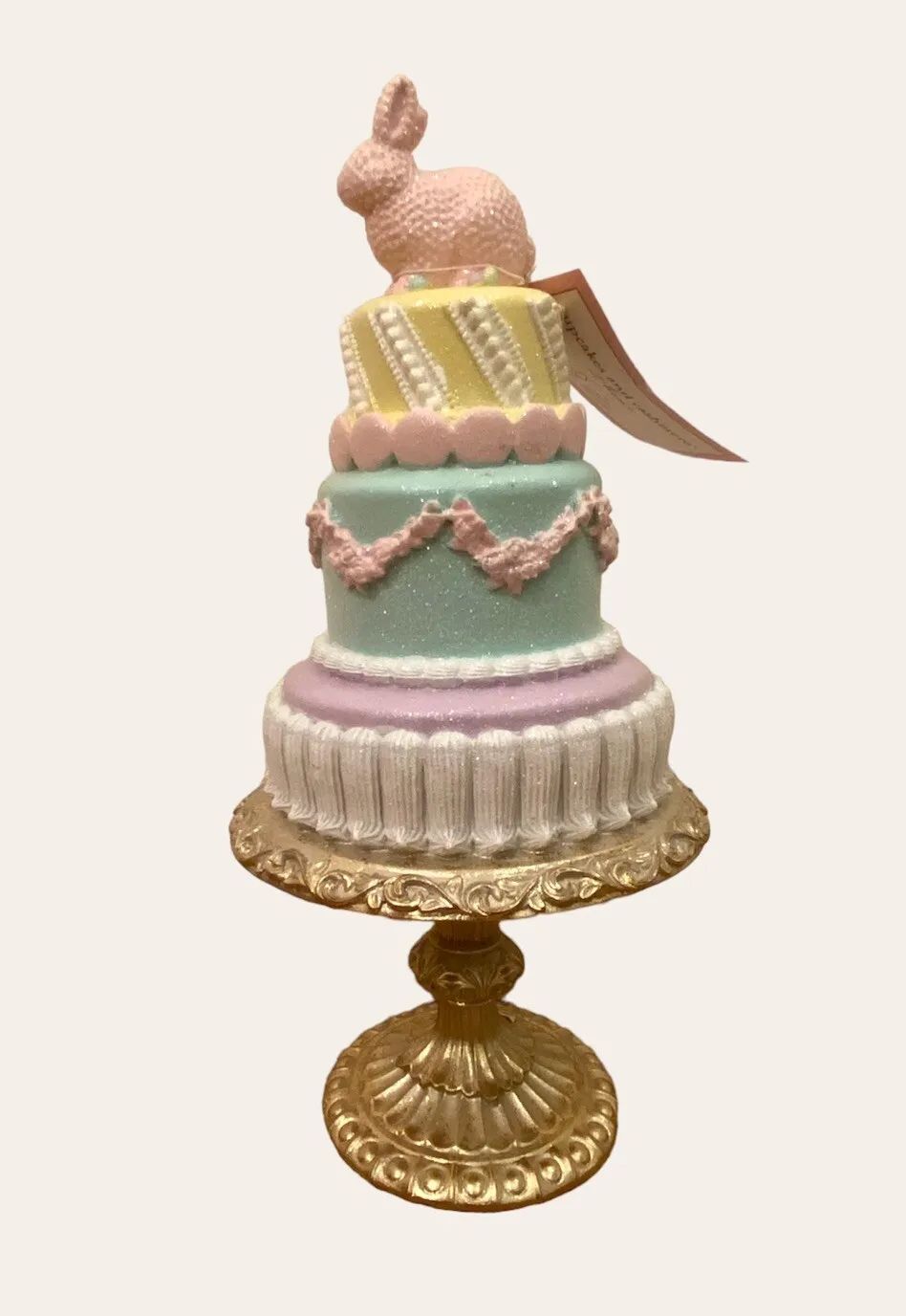 Cupcakes and Cashmere Pastel Easter Bunny Cake on Cake Stand 14”  | eBay | eBay US