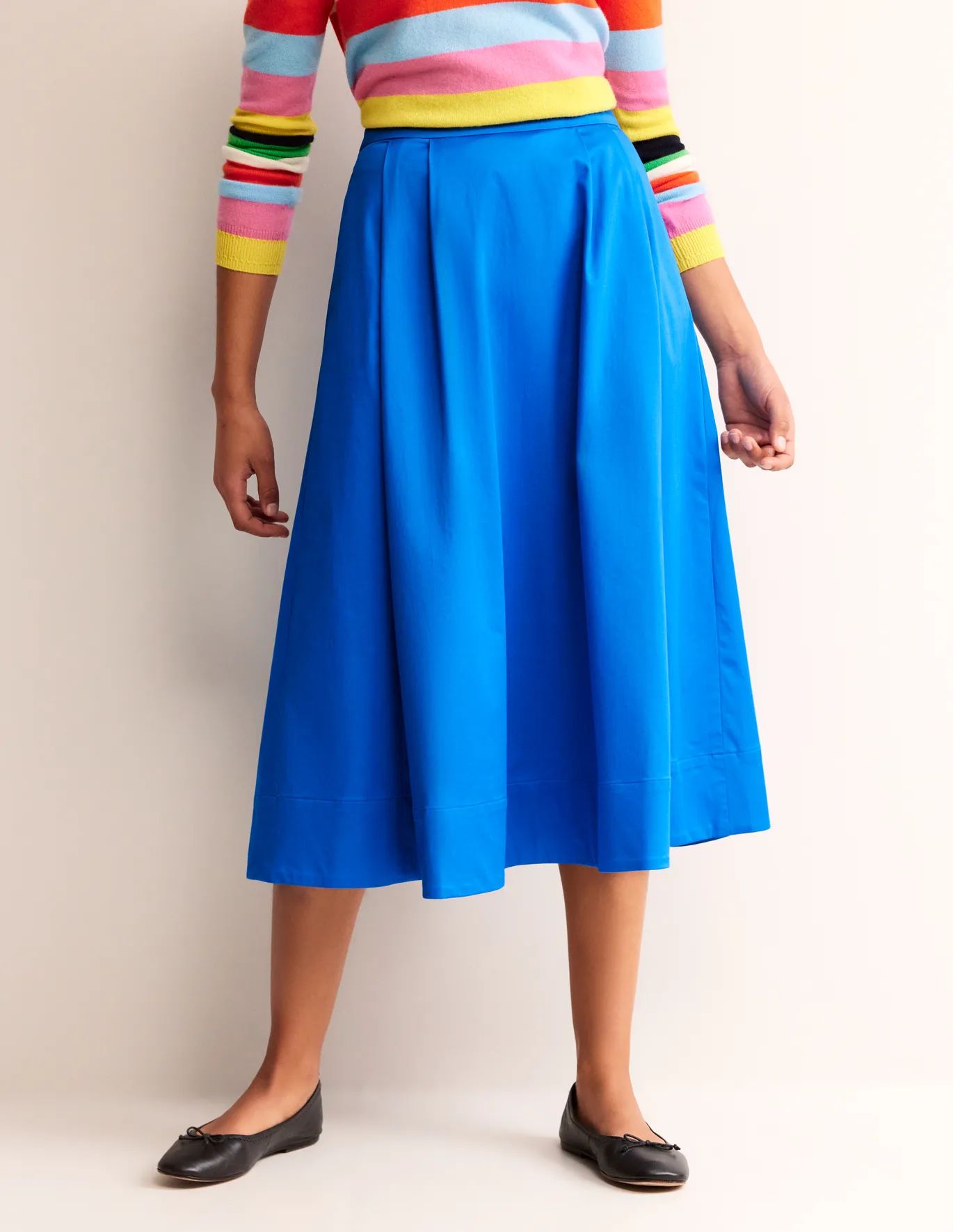 Isabella Cotton Sateen Skirt | Boden (US)