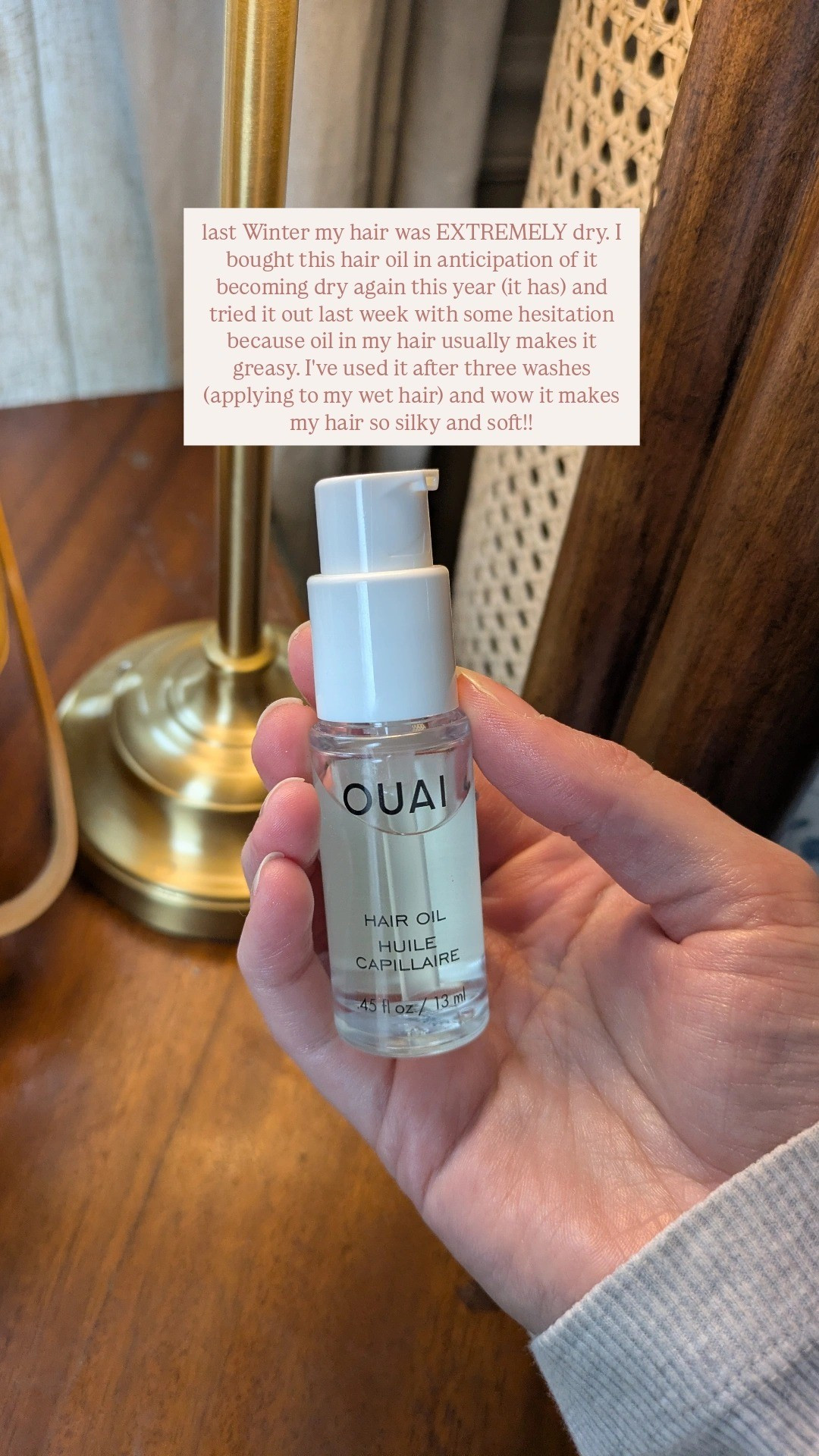 The OUAI hair oil is the real MVP ✨

#LTKselfcare #LTKmorningroutine #LTKBeauty