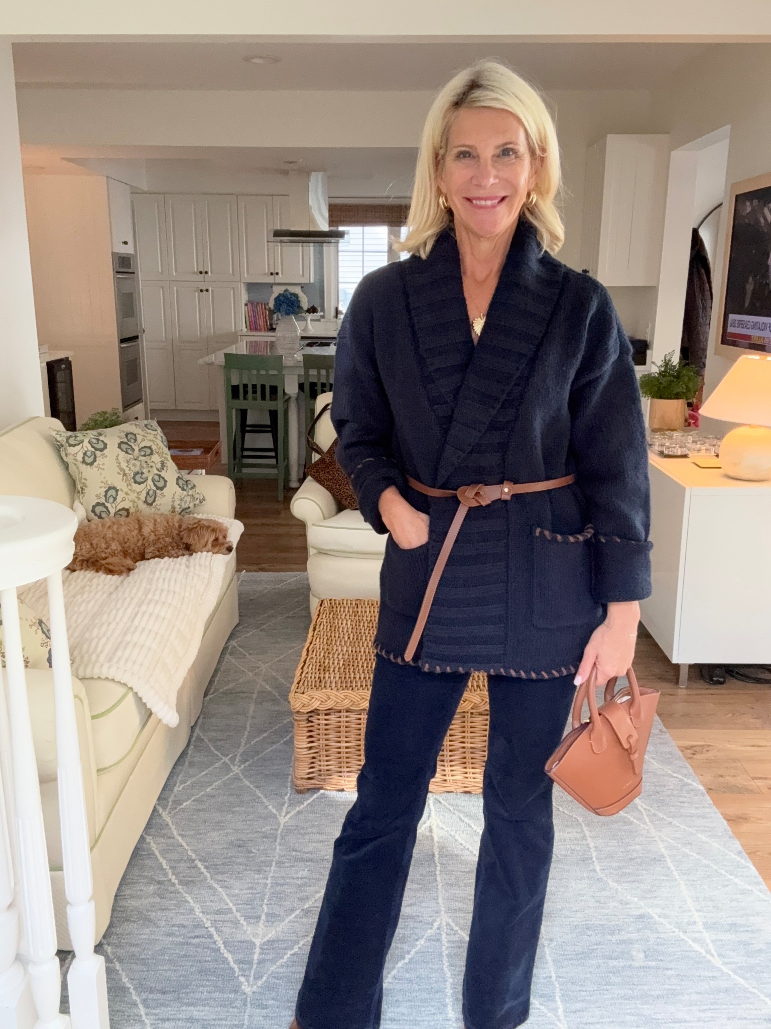 This Tuckernuck cardigan is soooo nice with the brown leather belt that comes with it!  Love with brown fine wake corduroys and the perfect t camel coat.  Can’t forget the leopard tote too :)

#LTKOver40 #LTKTravel #LTKStyleTip