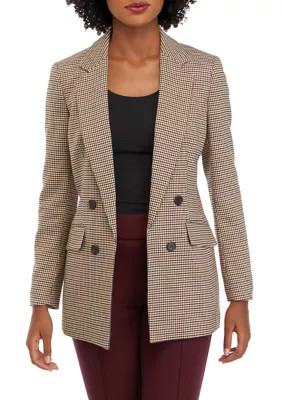 THE LIMITED Women's Houndstooth Faux Double Breasted Jacket | Belk