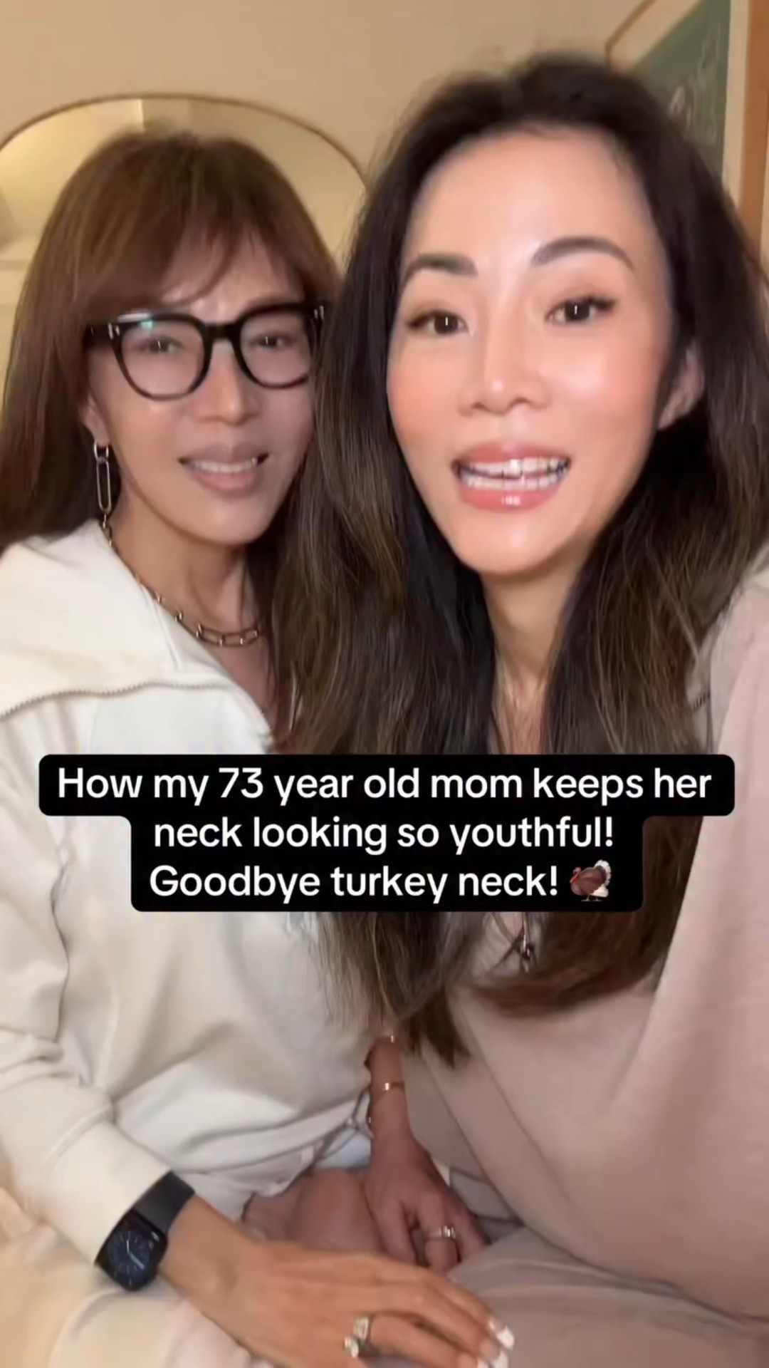 How my 73 year old mom and I keep our neck tight and reduce turkey, sagging neck! This makes sense. You work out your body to keep it toned but why don’t we work out our facial muscles and neck muscles? Try this out - works amazingly well. #turkeyneck #saggingneck #kbeauty