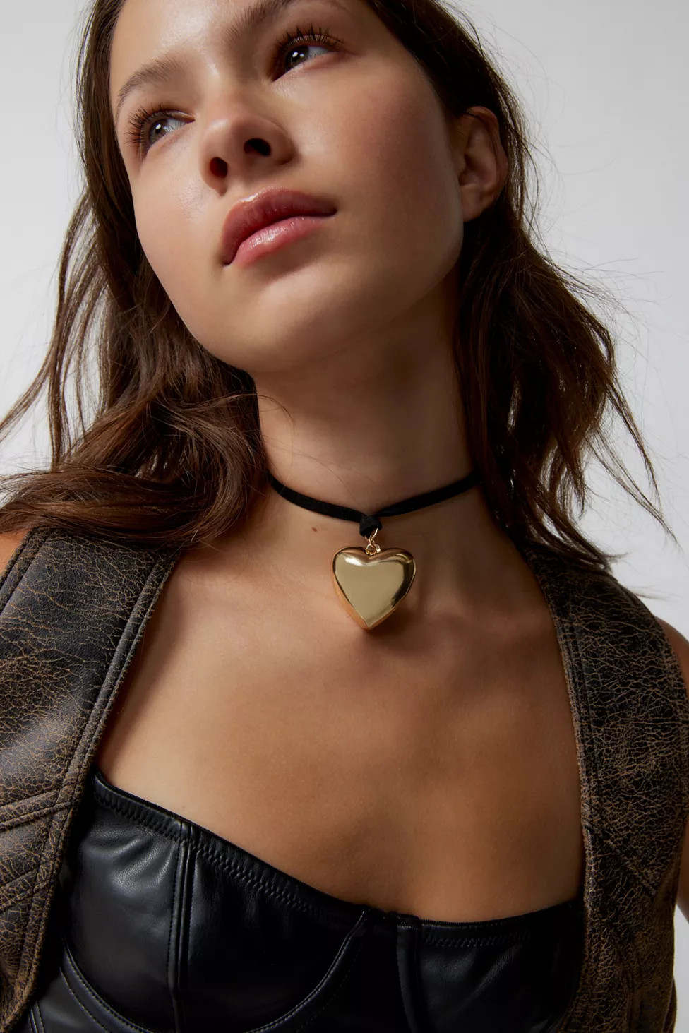 Valentina Corded Heart Necklace | Urban Outfitters (US and RoW)