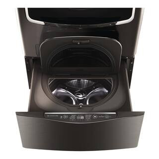 LG SIGNATURE 29 in.W 1.0 cu. ft. SideKick Pedestal Washer in Black Stainless Steel with Smart Rin... | The Home Depot