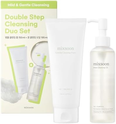 mixsoon Cleansing Set - Centella Foam 5.07 Fl. Oz / 150ml & Bean Oil 6.59 Fl. Oz / 195ml (Double Cleansing Set) Korean Glass Skin Care | Amazon (US)