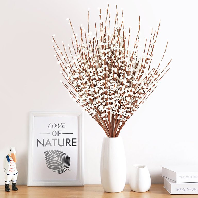 Lyacmy Artificial Flowers Artificial Jasmine Flowers, White Fake Flowers,Pussy Willow Artificial ... | Walmart (US)