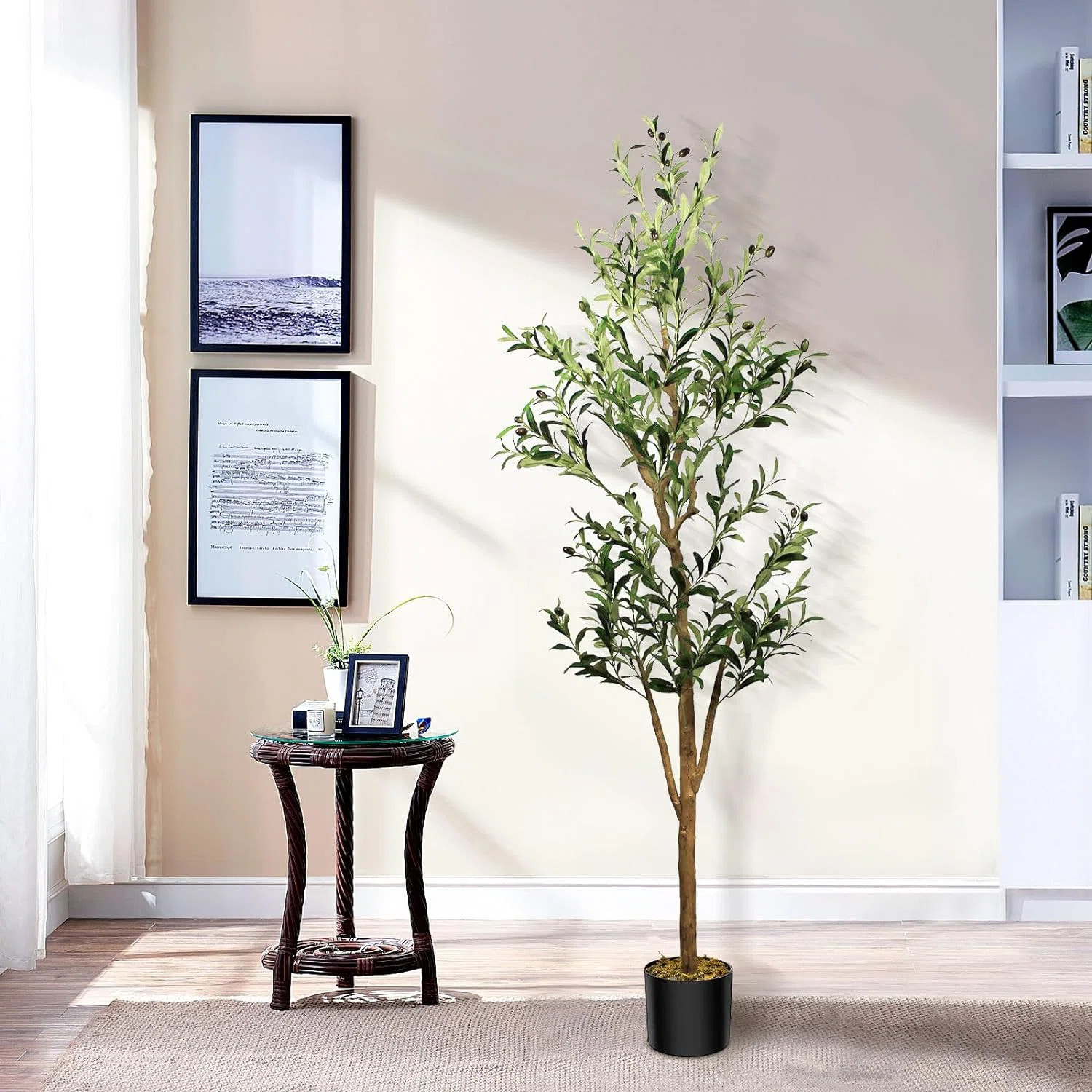 72'' Faux Olive Tree Tree in Planter | Wayfair North America
