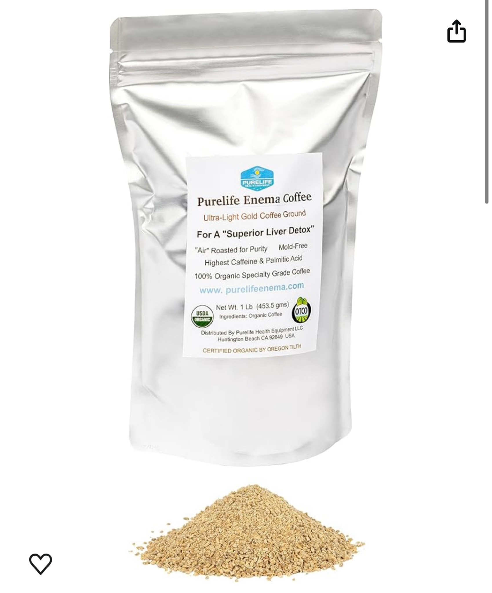 Coffee for a coffee enema. 

This is the only brand I’ve used. Mold free & great quality. 

#LTKActive #LTKFitness #LTKHome