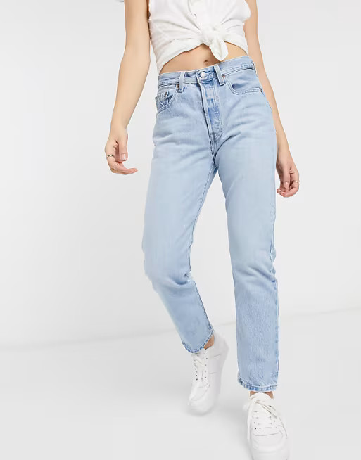 Levi's 501 crop jeans in bleach wash | ASOS (Global)