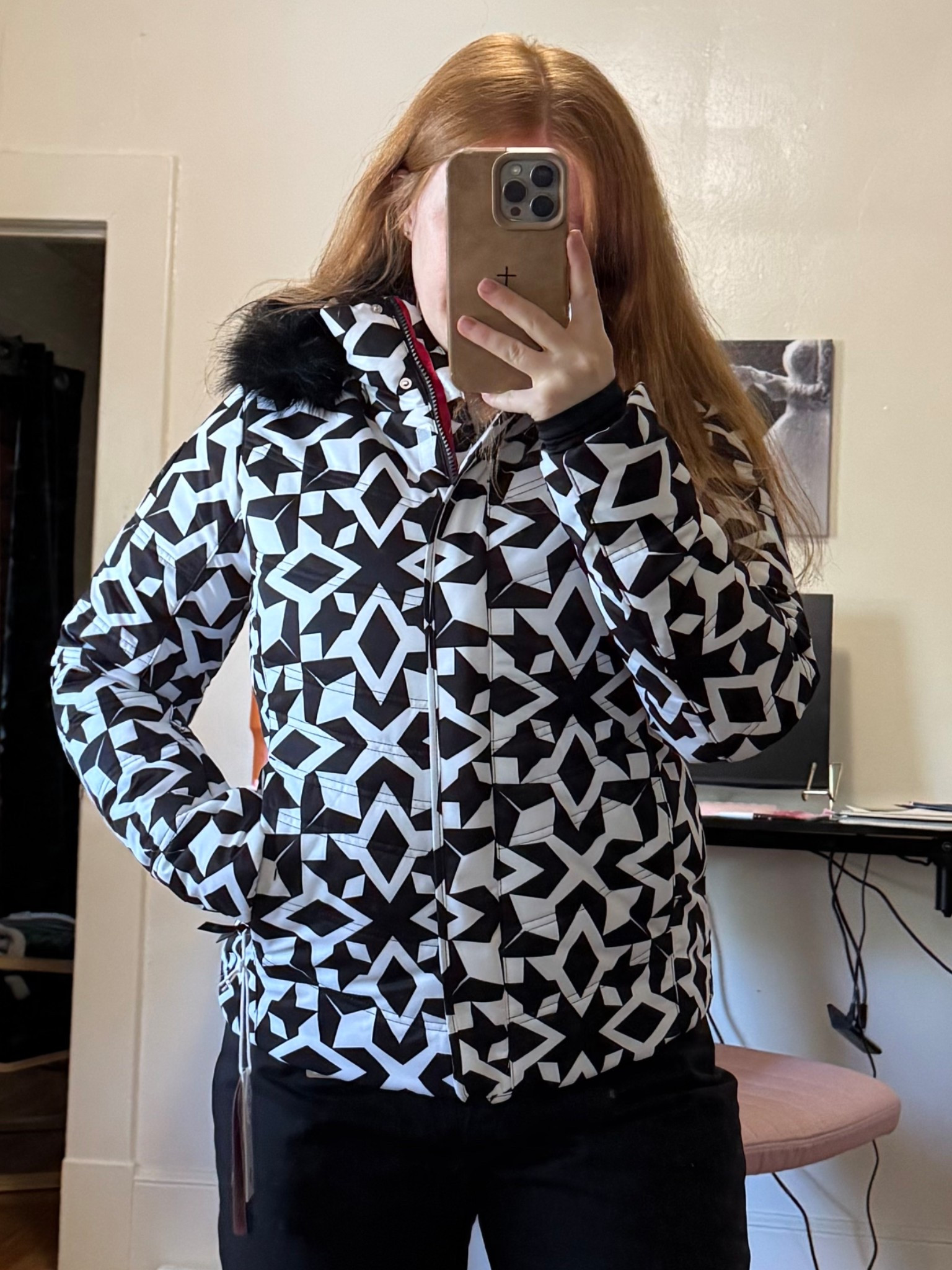 winter pattern ski jacket , aspen ski outfit. apres ski  

#LTKHoliday #LTKSeasonal