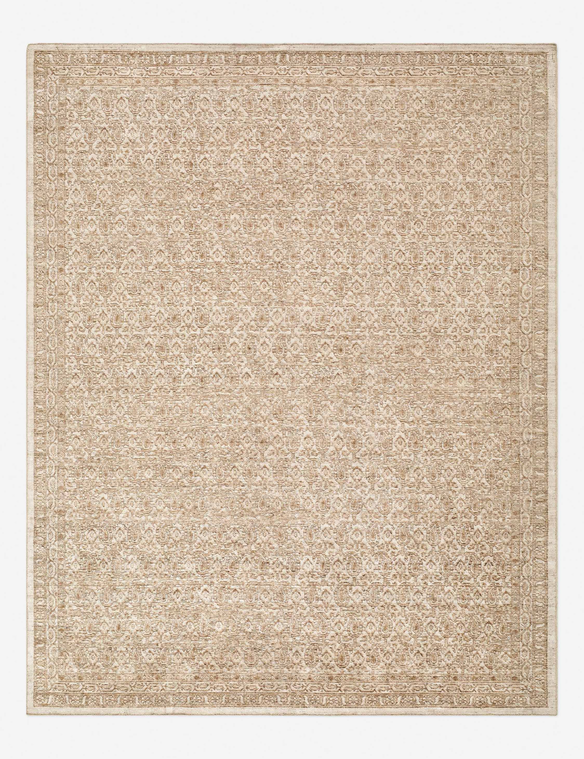 Irina Hand-Knotted Rug, Tan and Cream, 9' x 12' | Lulu and Georgia 