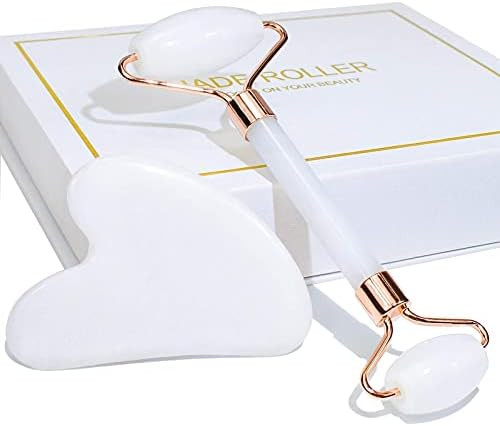 Face Roller & Gua Sha Set, BAIMEI Jade Facial Roller Beauty Massage Tool, for Face, Neck and Body... | Amazon (US)