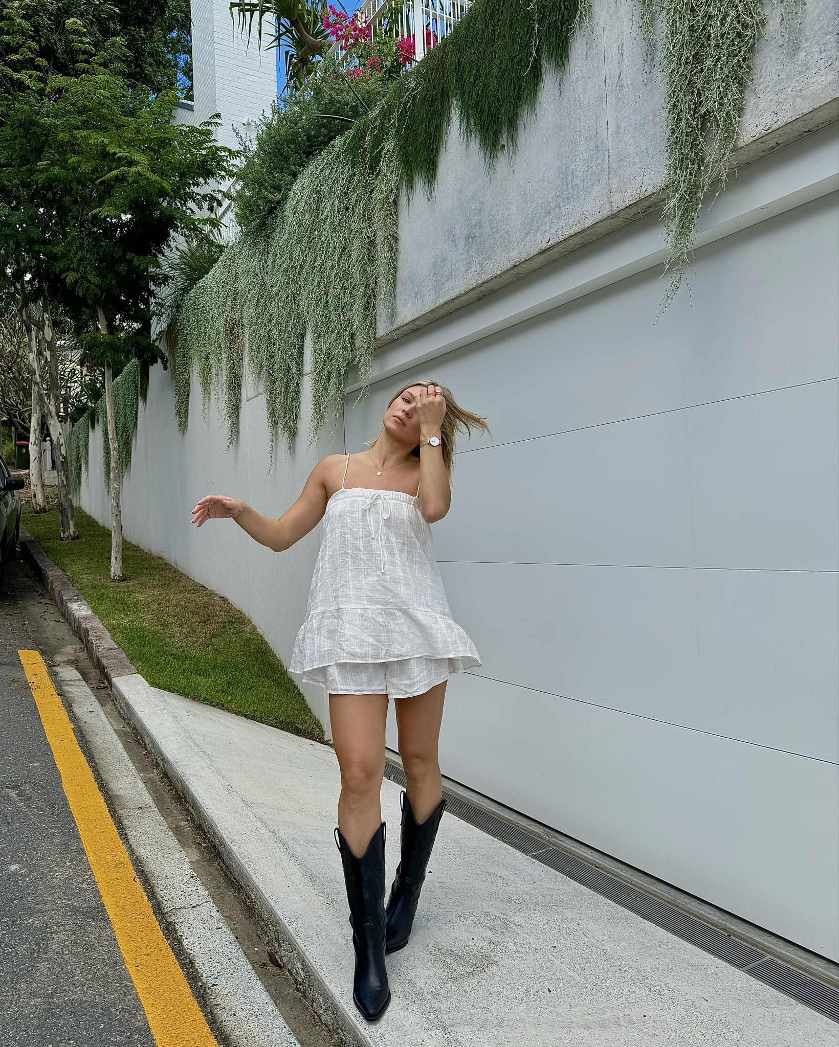 White set & cowgirl boots 👢  

#LTKstyletip #LTKSeasonal #LTKFestival