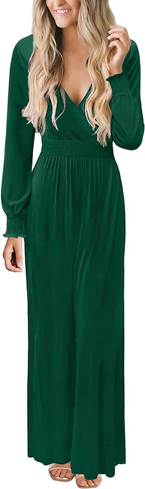 Zattcas Womens 2023 Long Sleeve Fall Maxi Dress Fall Winter Maxi Dress Winter Formal Dress Winter | Amazon (US)