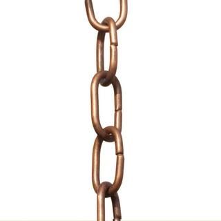 Monarch Rain Chains 8.5 ft. L Monarch Pure Copper Traditional Link Ring Rain Chain | The Home Depot
