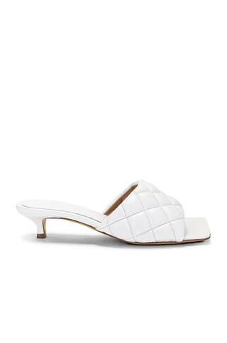Bottega Veneta Padded Mule Sandal in White | FWRD 