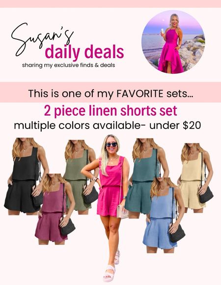My favorite linen shorts 2 piece set for vacation or summertime. Multiple colors available!

#LTKsalealert #LTKSpringSale #LTKfindsunder50