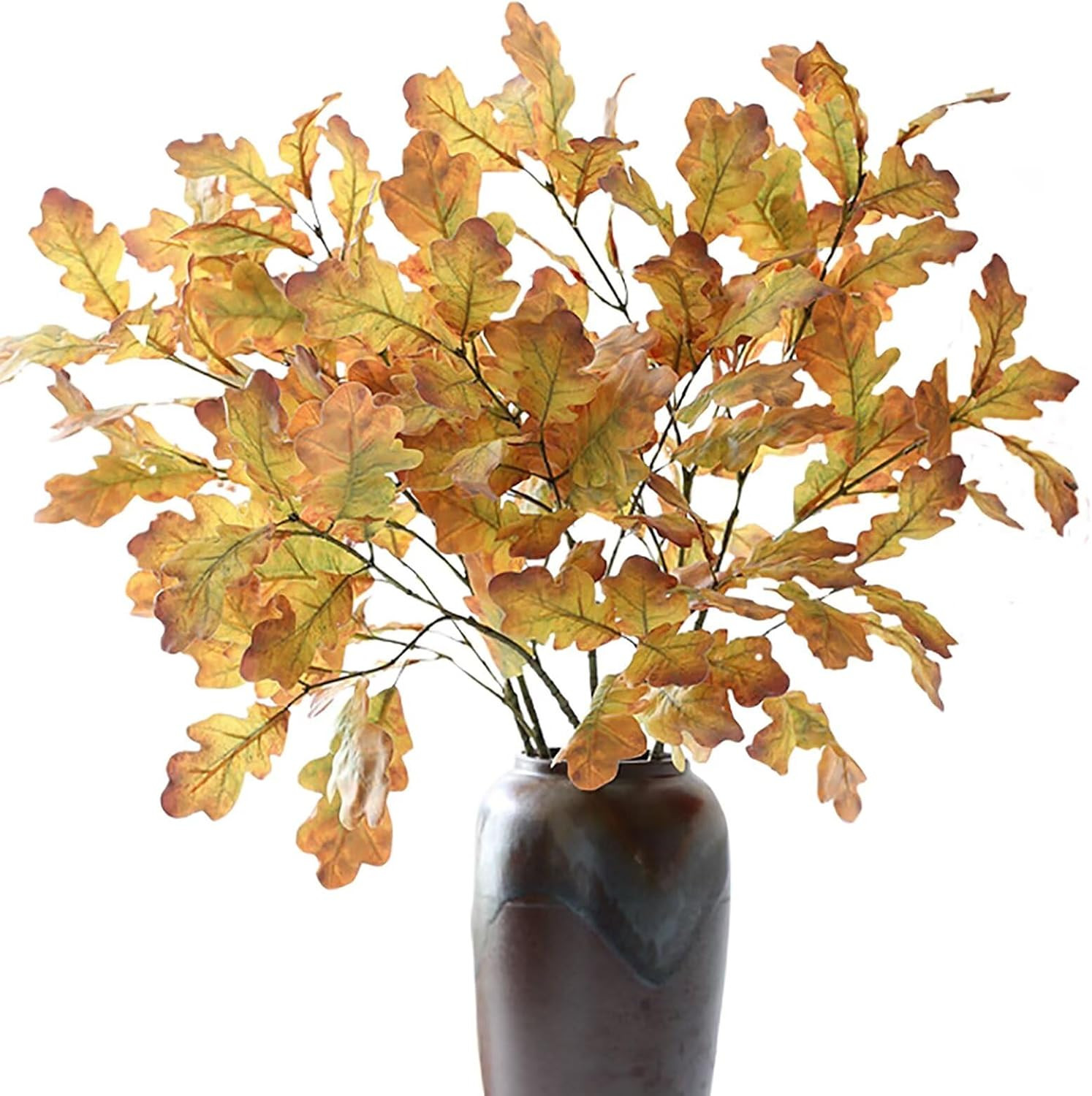 5 Pcs Artificial Maple Leaves Plant, Yellow Fake Maple Leaf Branches Autumn Faux Maple Leaves Stem Plants for Floral Arrangement Wedding Party Home Office Decoration | Amazon (US)