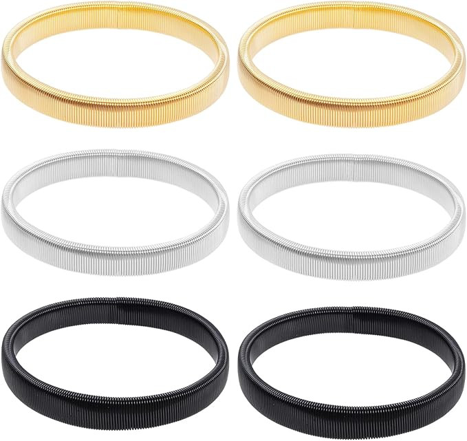 SUMERSHA 6 Pieces Shirt Sleeve Holders Stretchy Metal Armbands Anti-Slip Garters Fixing Long Slee... | Amazon (US)