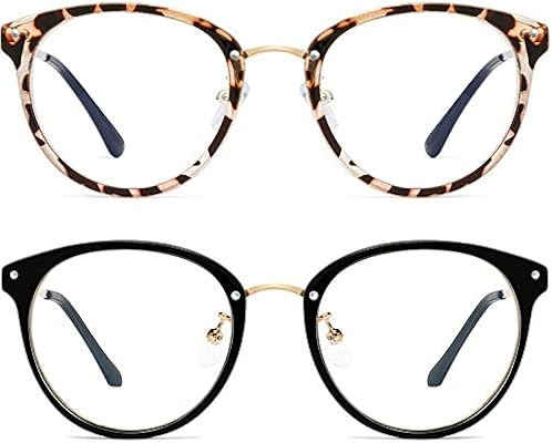 Retro Round Blue Light Blocking Glasses Women/Men - FEIDU Computer Anti Eye Eyestrain Reading Gam... | Amazon (US)