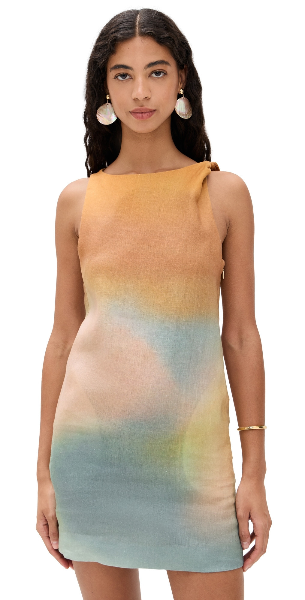 STAUD Boa Linen Dress Pastel Clouds XL | Shopbop