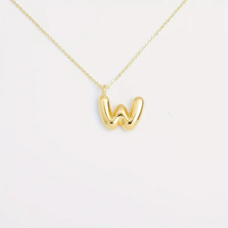 Minimalist Gold plated Balloon Letter Pendant Necklace 26 - Temu | Temu Affiliate Program