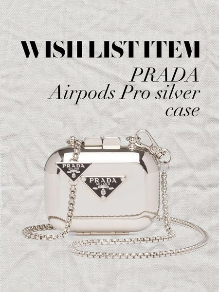 Am I obsessed with this totally random, totally pointless, totally frivolous but totally GORGEOUS cover for my AirPods? Of COURSE I am. This Prada AirPods Pro case is going on my wish list 🪩
Designer | Gifts | Accessories | Wish List items | Prada | Silver | Metallic

#LTKGiftGuide #LTKFind #LTKeurope