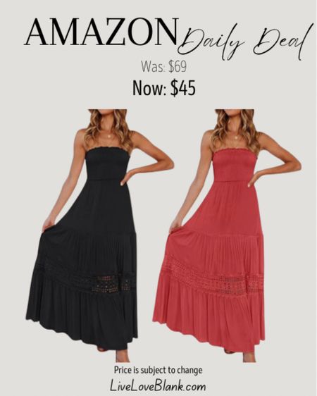Amazon daily deals
Amazon fashion
Summer dresses strapless dress
Vacation dresses
#ltku
Prices subject to change 
Commissionable link 

#LTKSaleAlert #LTKFindsUnder50 #LTKSeasonal