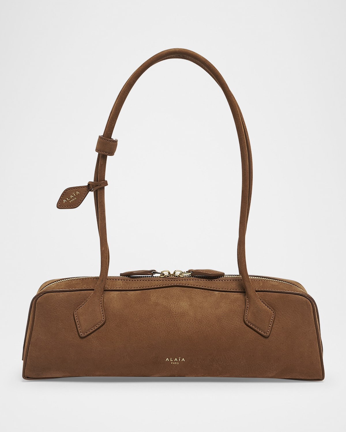 Le Teckel Medium Suede Shoulder Bag | Neiman Marcus