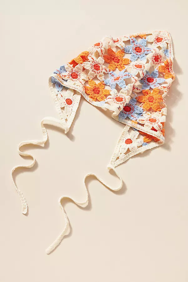 Floral Crochet Hair Scarf | Anthropologie (US)