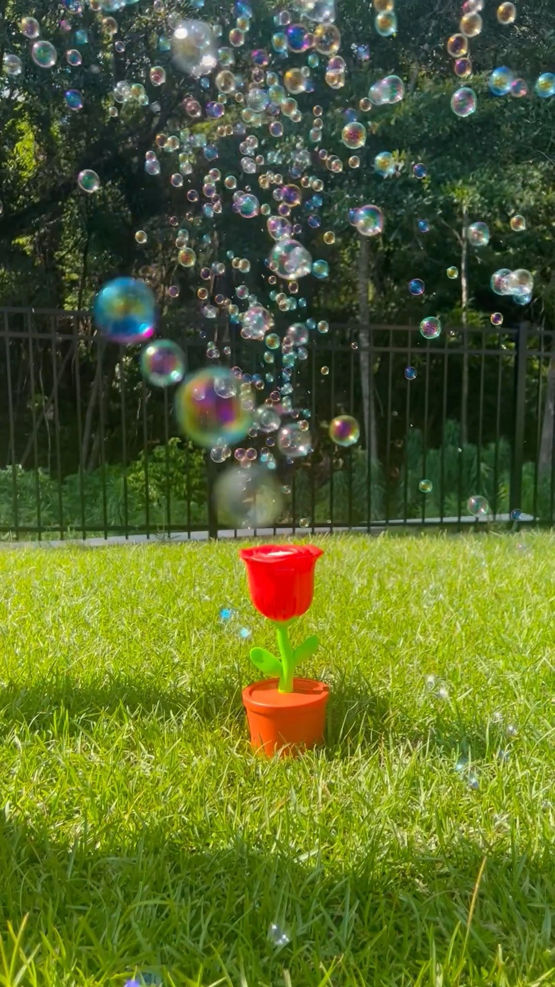 Flower bubble machine under $10 for your babies and kiddos this summer 🌹 🫧 
bubbles/ bubble machine/ bubble blowing toy/ outdoor toys/ outdoor play/ summer toys 

#LTKFamily #LTKKids #LTKBaby