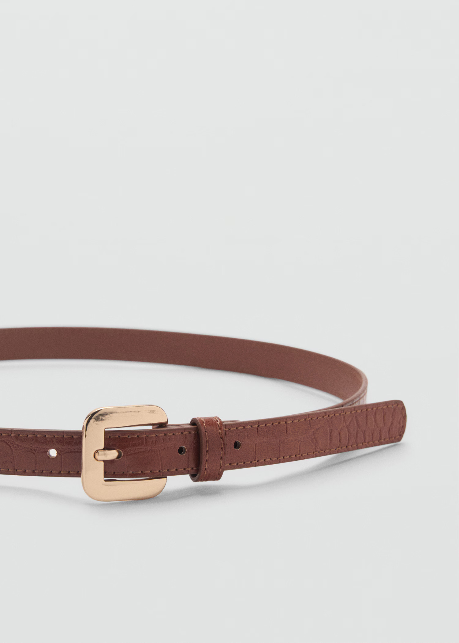 Croco leather-effect belt - Women | MANGO United Kingdom | MANGO (UK)