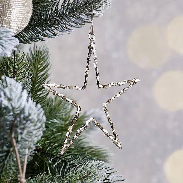 Glitter Star Decoration | Christmas Tree Decorations | The White Company | The White Company (UK)
