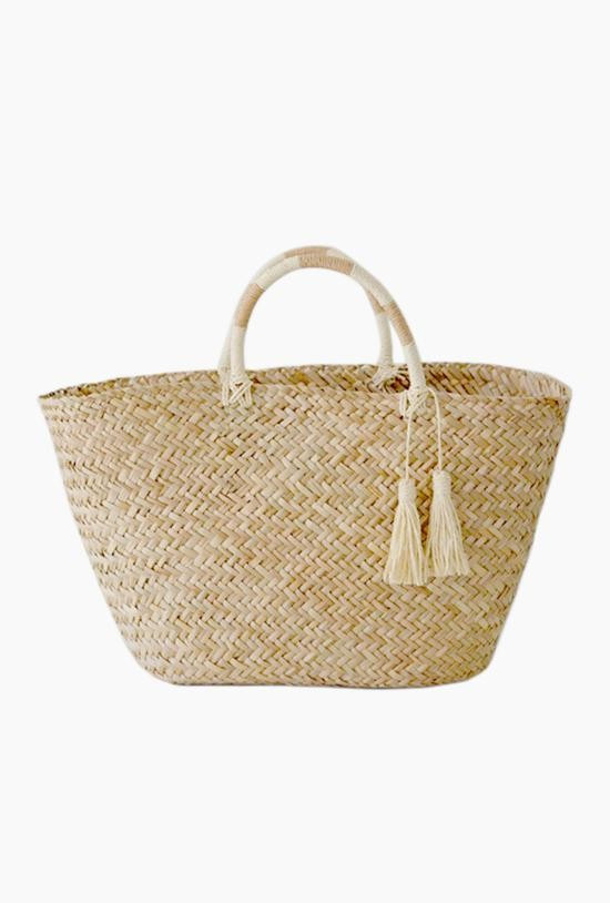 Amalfi Woven Beach Tote Bag - Natural/Natural | Vitamin A Swim