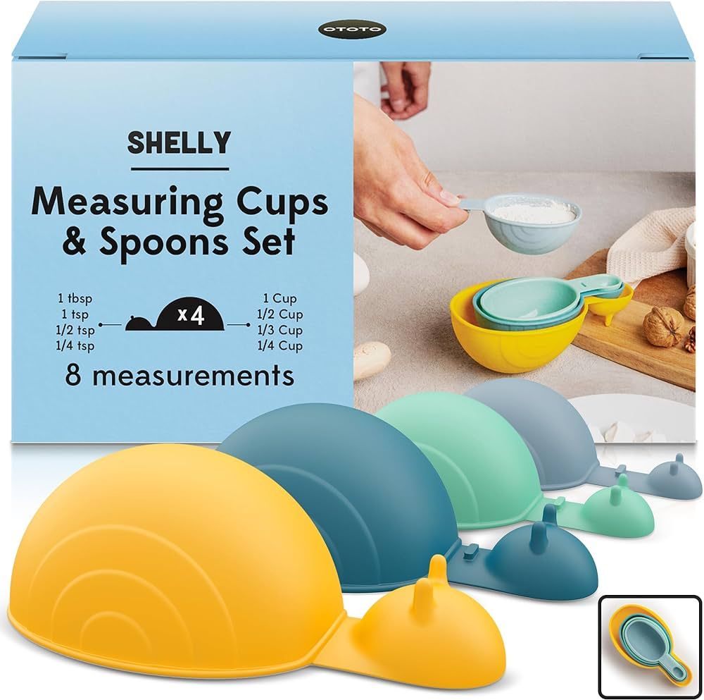 NEW!! Shelly Cute Measuring Cups and Spoons Set by OTOTO, Measuring Spoons and Cups Set, Snails C... | Amazon (US)